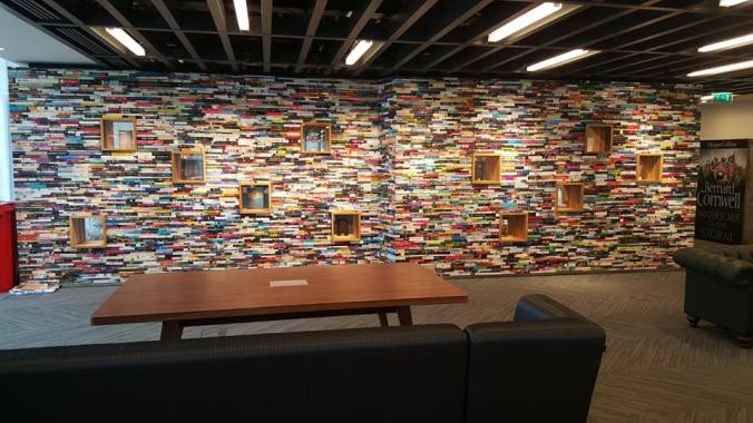 Wall made from books!